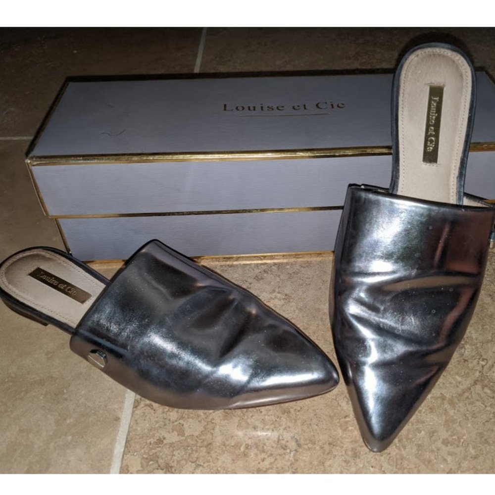 Louise et Cie Chrome Mules